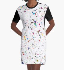 colorful paint splatter confetti Graphic T-Shirt Dress