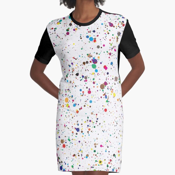 colorful paint splatter confetti Graphic T-Shirt Dress