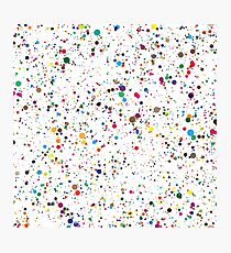colorful paint splatter confetti Photographic Print