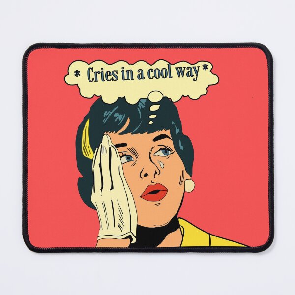 Item preview, Cries In A Cool Way Crying Comic Girl Funny Saying Comicbook designed and sold by Imakeyouhappy.