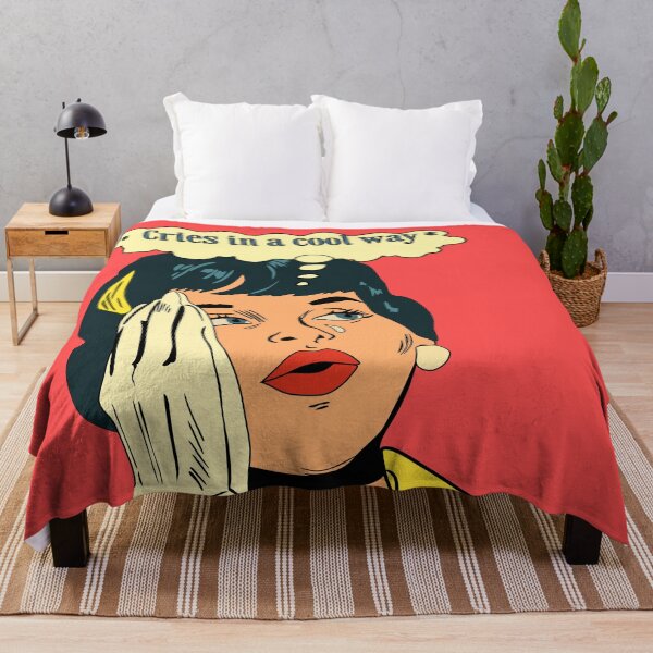 Item preview, Cries In A Cool Way Crying Comic Girl Funny Saying Comicbook designed and sold by Imakeyouhappy.