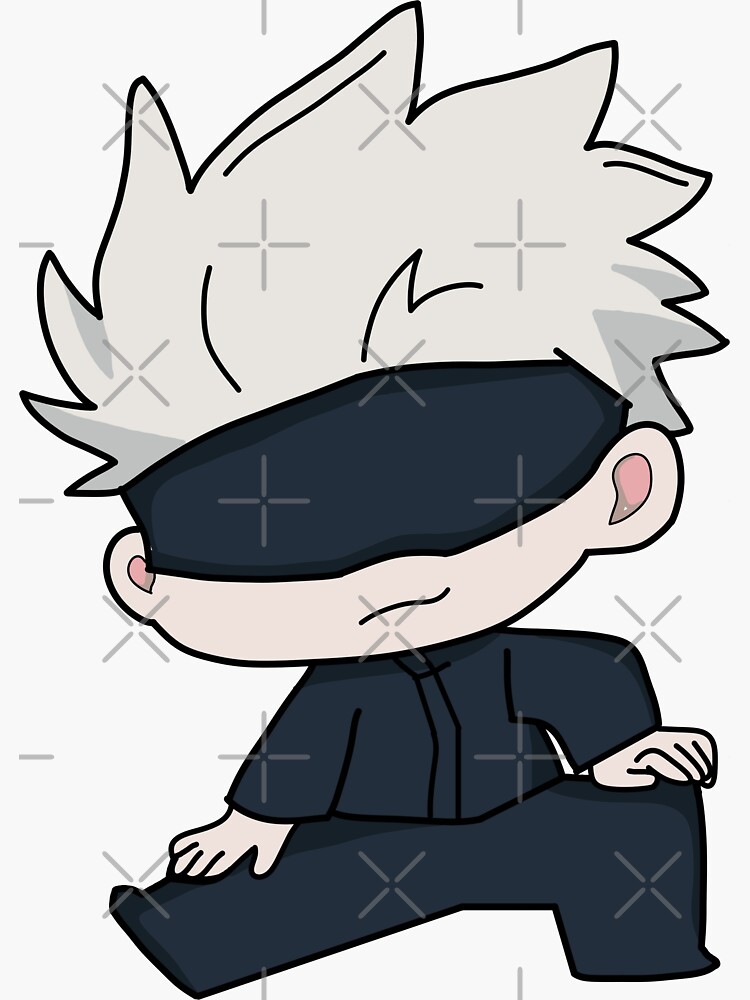 Chibi Satoru Gojo Jujutsu Kaisen Sticker By Theplum Palette Redbubble