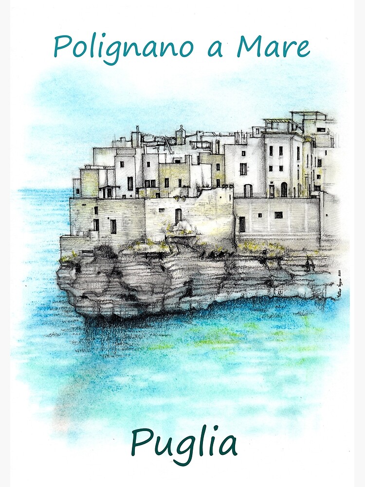 "Polignano a Mare, Puglia, Italy" Poster for Sale by matteosketcher