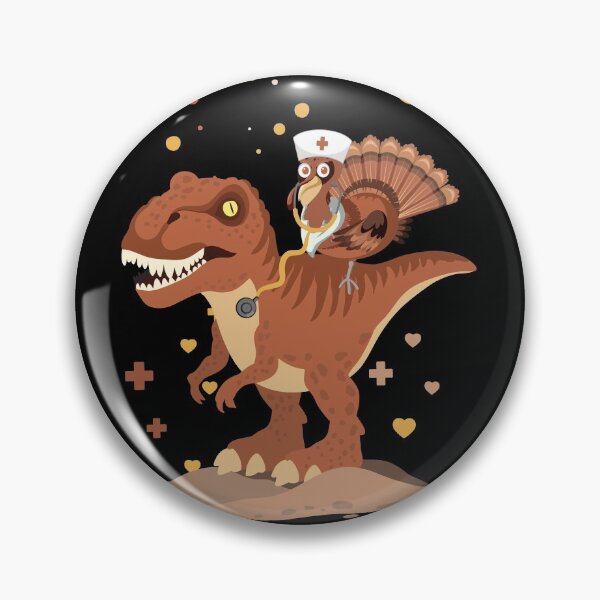 Item preview, funny nurse turkey Riding dinosaur happy Thanksgiving  designed and sold by Amirebdesign.