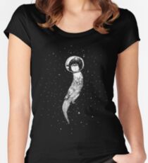 Drifting in Otter Space (best for color) Women's Fitted Scoop T-Shirt
