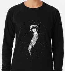 Drifting in Otter Space (best for color) Lightweight Sweatshirt