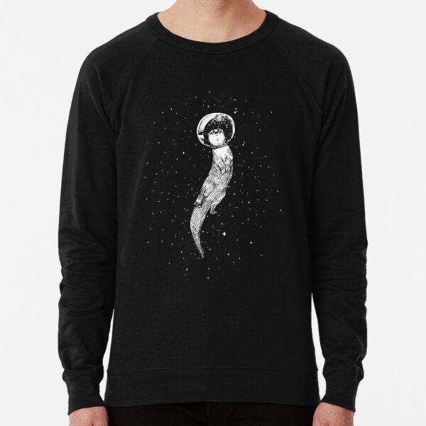 Drifting in Otter Space (best for color) Lightweight Sweatshirt