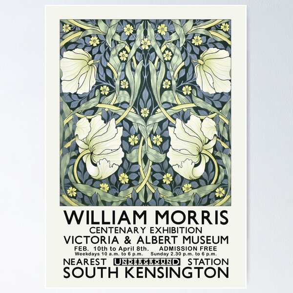 Aperçu de l'œuvre Impression de décoration murale William Morris, Art mural floral, impression de fleurs, affiche de William Morris, impression moderne, impression d’affiche d’exposition Vintage créée et vendue par IvintageArt.