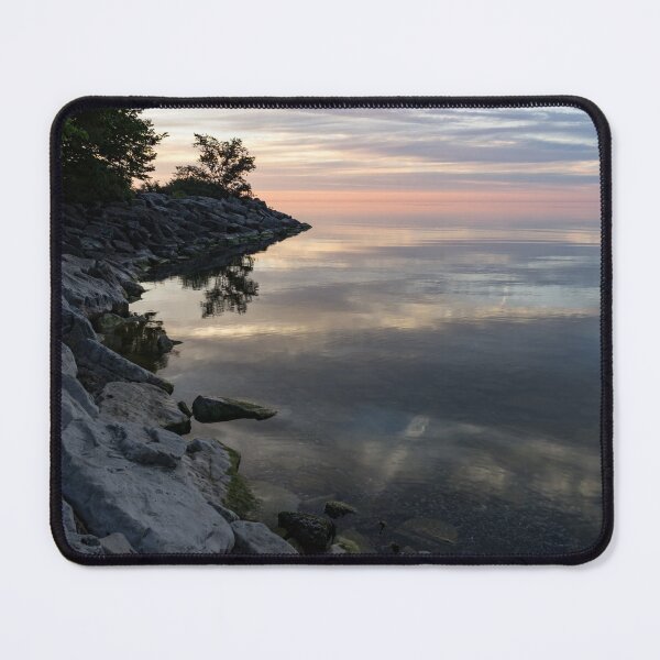 Item preview, On the Rocks - Silky Colorful Lakeside Morning designed and sold by Georgia Mizuleva.