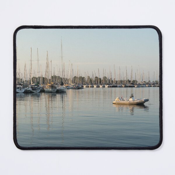 Item preview, Reflecting on Yachting - Pastel Morning at the Marina designed and sold by Georgia Mizuleva.
