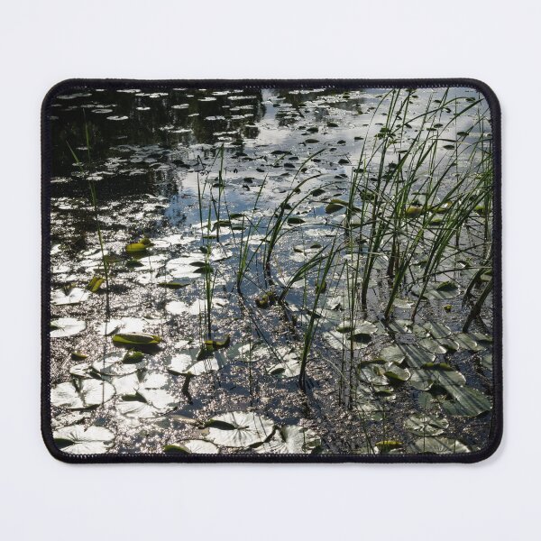 Item preview, Glossy Silver and Green - Waterlily Pad in the Sunshine designed and sold by Georgia Mizuleva.