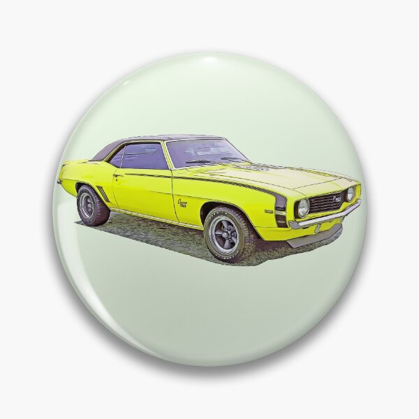 Item preview, Camaro retro yellow stylish car designed and sold by MikaelSh.