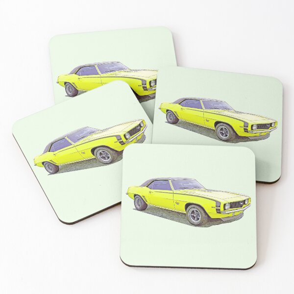 Item preview, Camaro retro yellow stylish car designed and sold by MikaelSh.