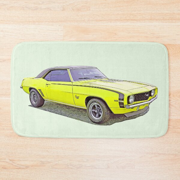 Item preview, Camaro retro yellow stylish car designed and sold by MikaelSh.