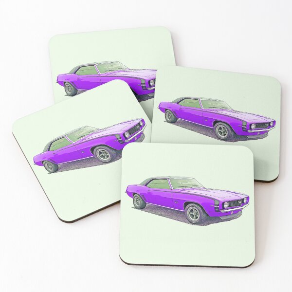Item preview,  Camaro retro purple stylish car designed and sold by MikaelSh.