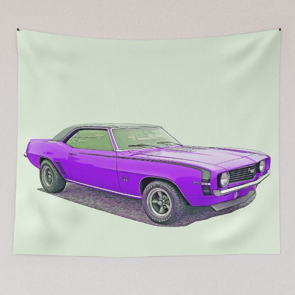 Item preview,  Camaro retro purple stylish car designed and sold by MikaelSh.