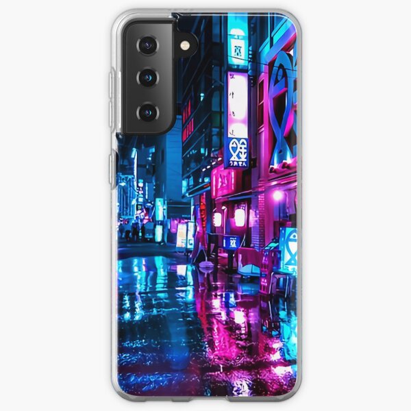 Vintage Neon City Samsung Galaxy Soft Case