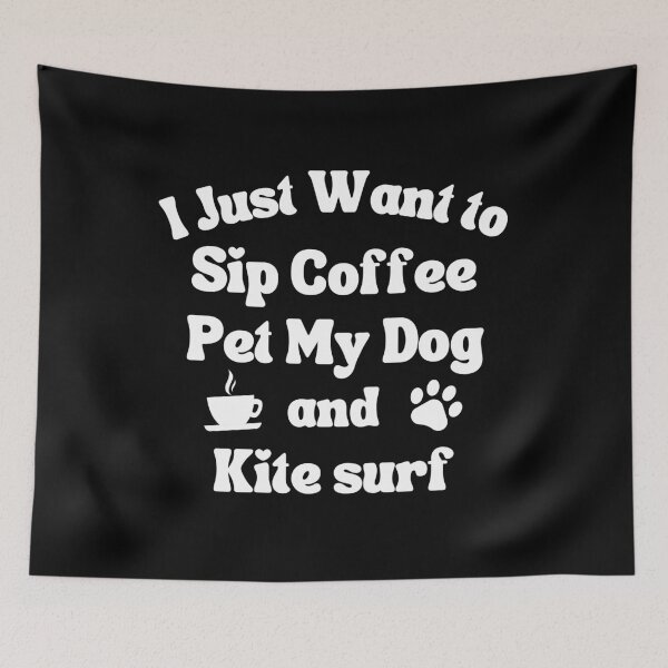 Item preview, Beber café, acariciar a mi perro y hacer kitesurf designed and sold by TheGreenGoat.