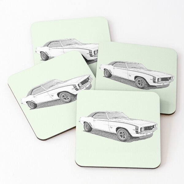 Item preview, Camaro retro white stylish car designed and sold by MikaelSh.