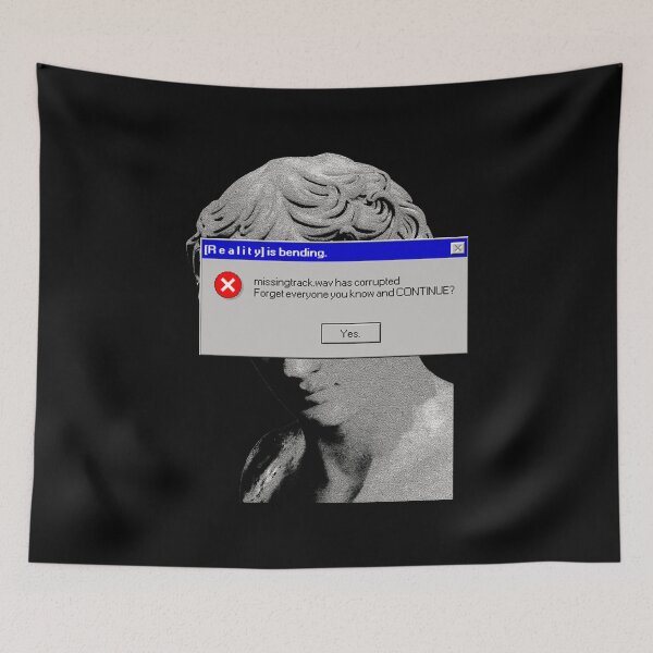 Item preview, Aesthetic Statue with an error message. Reality is bending design designed and sold by D-C-Designs.