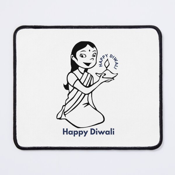 Artikelvorschau, Indische Frau und Diwali entworfen und verkauft von GlobalHunt.