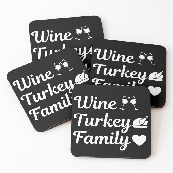 Item preview, WTF Wine Turkey Family (white text)- Funny Thanksgiving - Gift with thanksgiving humor designed and sold by CaitU.