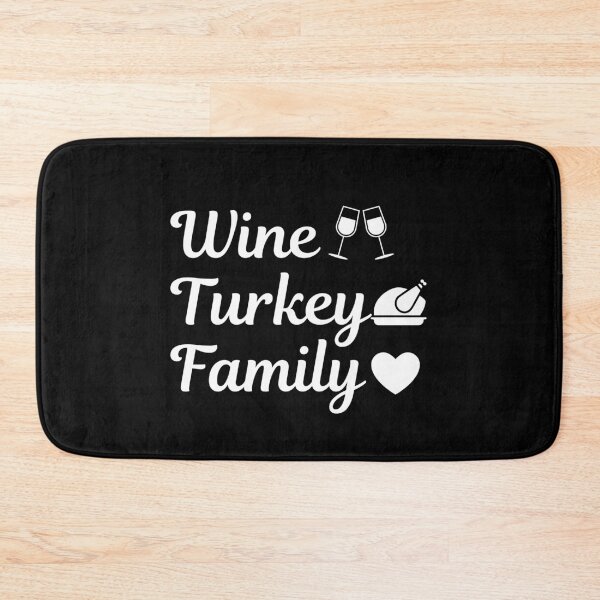 Item preview, WTF Wine Turkey Family (white text)- Funny Thanksgiving - Gift with thanksgiving humor designed and sold by CaitU.