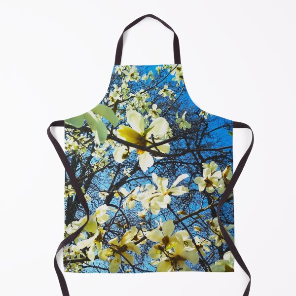 Item preview, White magnolia tree in blossom, natural background, spring season designed and sold by helenkaiy.