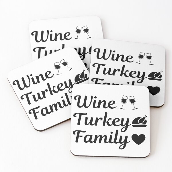 Item preview, WTF Wine Turkey Family (black text)- Funny Thanksgiving - Gift with thanksgiving humor designed and sold by CaitU.
