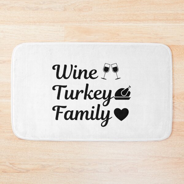 Item preview, WTF Wine Turkey Family (black text)- Funny Thanksgiving - Gift with thanksgiving humor designed and sold by CaitU.
