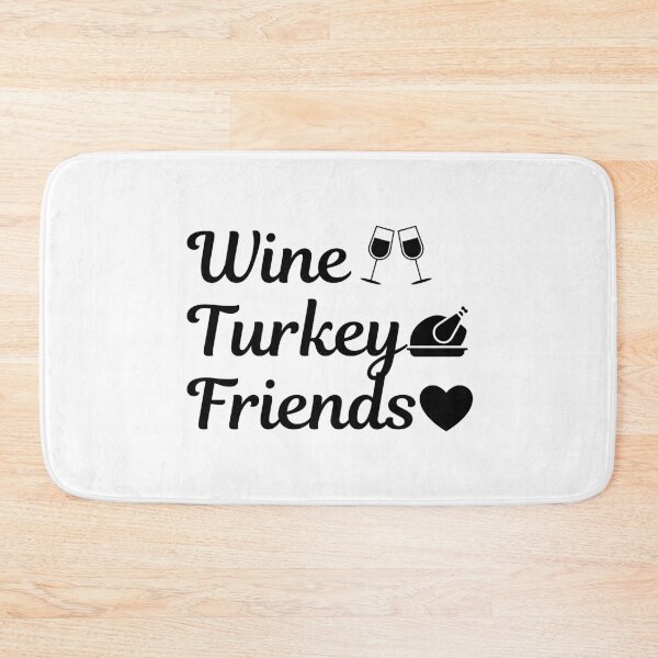 Item preview, WTF Wine Turkey Friends (black text)- Funny Thanksgiving - Gift with thanksgiving humor designed and sold by CaitU.