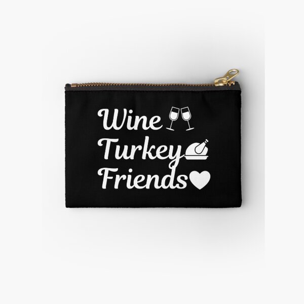 Item preview, WTF Wine Turkey Friends (white text)- Funny Thanksgiving - Gift with thanksgiving humor designed and sold by CaitU.