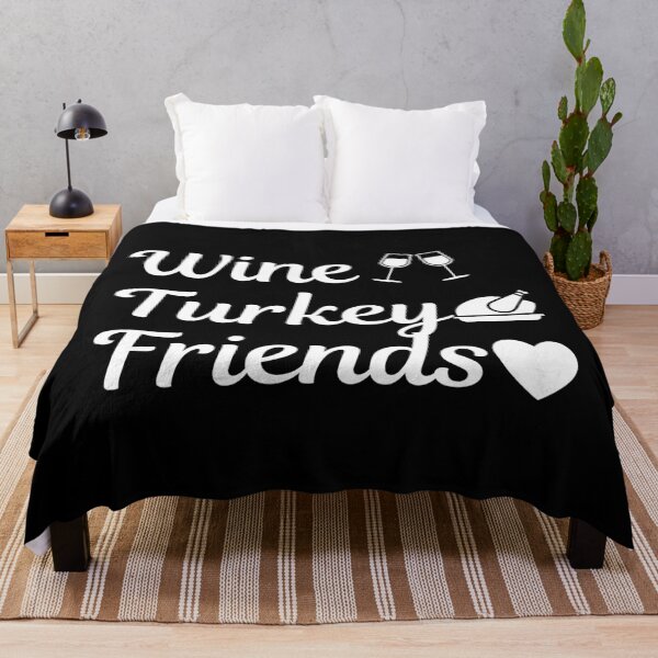 Item preview, WTF Wine Turkey Friends (white text)- Funny Thanksgiving - Gift with thanksgiving humor designed and sold by CaitU.