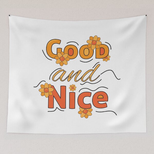 Item preview, Good and Nice beautiful typography with flowers designed and sold by feel-free-store.