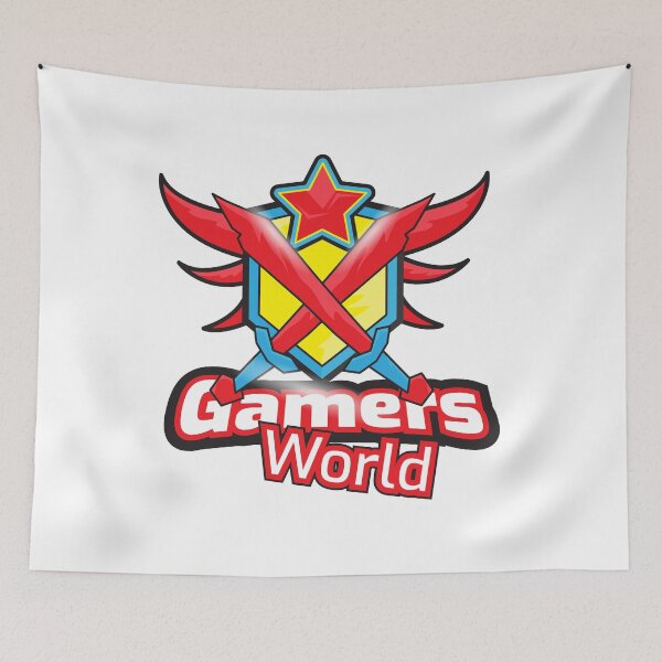 Item preview, Gamers World written e-sport shield graphic designed and sold by feel-free-store.