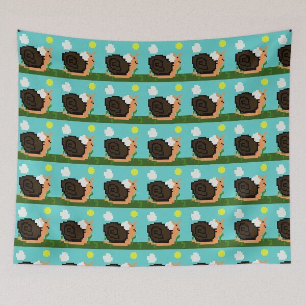 Item preview, Cute Spring Snail Pixel Art designed and sold by LittleDollGames.