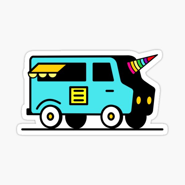 Item preview, Unicorn food truck designed and sold by usbgraphicss.