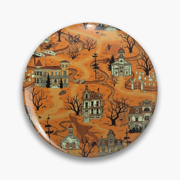 Item preview, Haunted Village (Pumpkin Orange) designed and sold by JadaFitch.