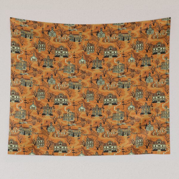 Item preview, Haunted Village (Pumpkin Orange) designed and sold by JadaFitch.