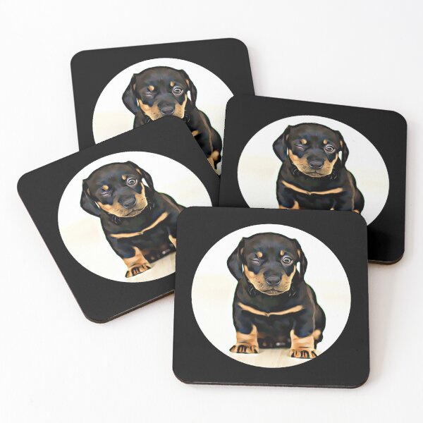 Item preview, Rottweiler Puppy Portrait designed and sold by RevolutionInPaint.