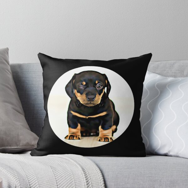 Item preview, Retrato de cachorro de Rottweiler designed and sold by RevolutionInPaint.