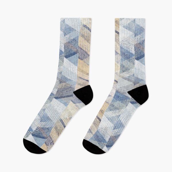 Item preview, Textured light blue, beige zigzag. designed and sold by marinaklykva.