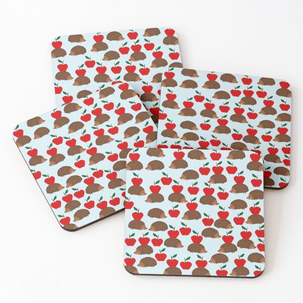 Item preview, Cute Hedgehog and Apples Pattern designed and sold by kapotka.