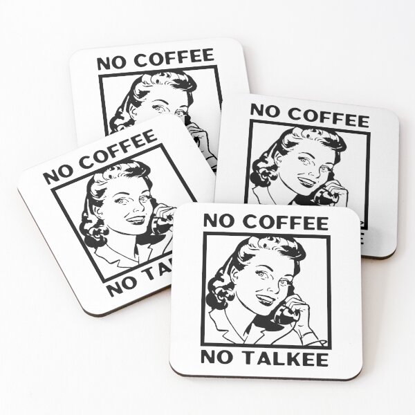 Item preview, No Coffee No Talkee, Coffee Then Talkee, Coffee First Then Talkee, Black designed and sold by anghelapparel.