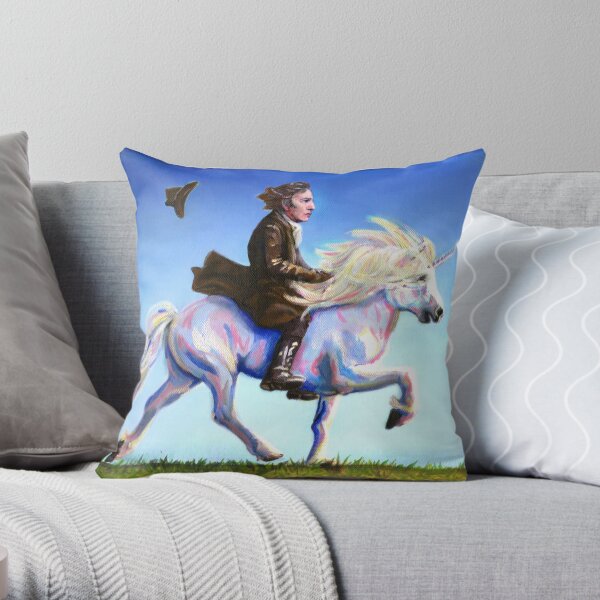 Alan Rickman Rides Again Throw Pillow