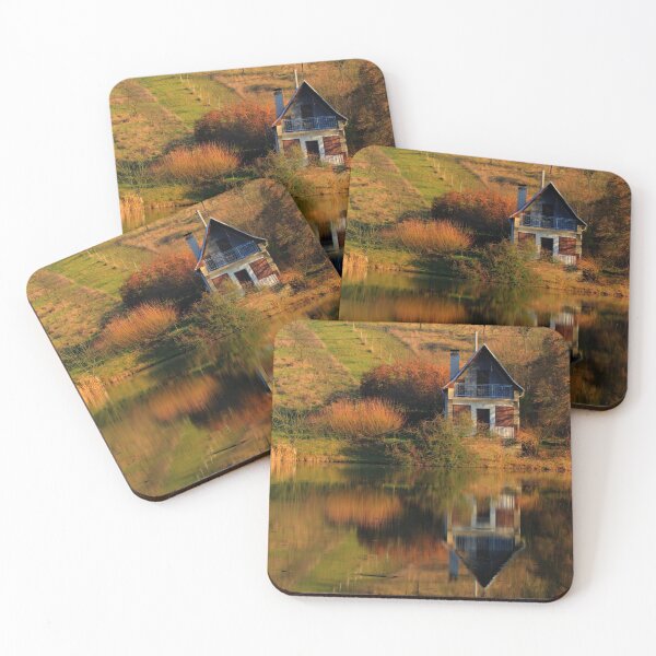 Item preview, Rustic hideaway Cottage mirrored in Lake designed and sold by DNPrints.