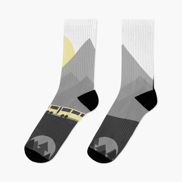 Item preview, A mountain and a train, minimalist yellow monochrome designed and sold by jean-nicolas.