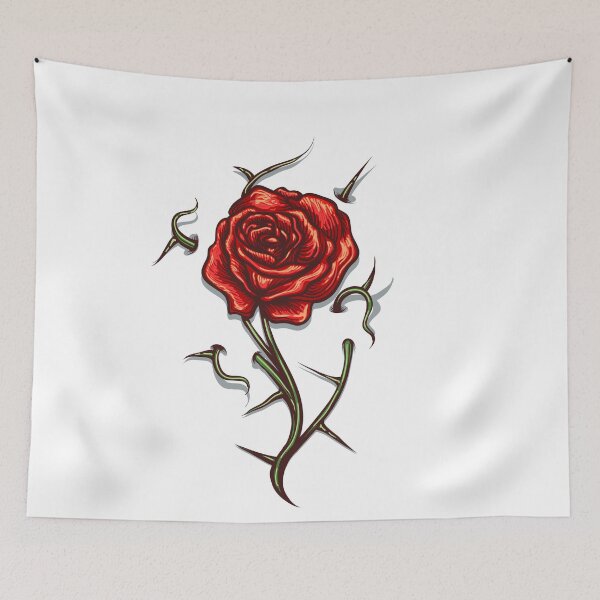 Item preview, Tattoo of Red Rose Flower with thorns designed and sold by devaleta.