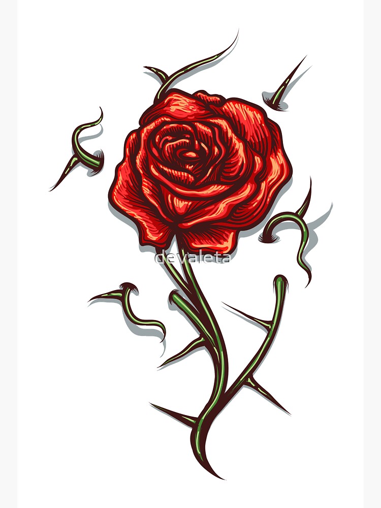 Nature Flower Rose Stem Thorns Frame Border Black Square.jpg