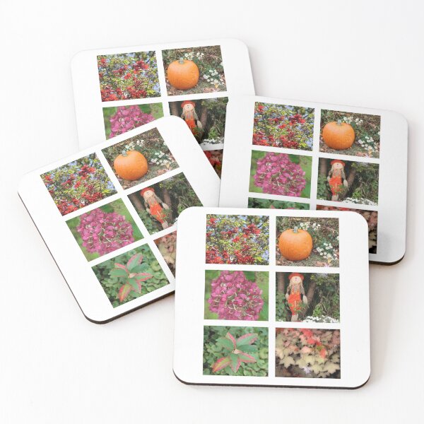 Item preview, Autumn Colorful Collage Pumpkin Scarecrow Leaves designed and sold by JariHawk.